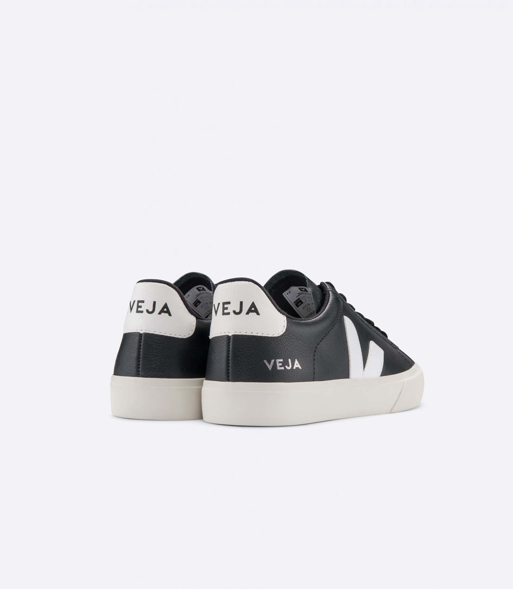 Veja Trainers Mens Black/White - Campo Chromefree - YLRC-53716